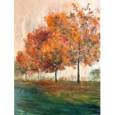Landscape "Breath of Autumn", original, oil painting on canvas, size 75*95cm, artist Marina Stognieva